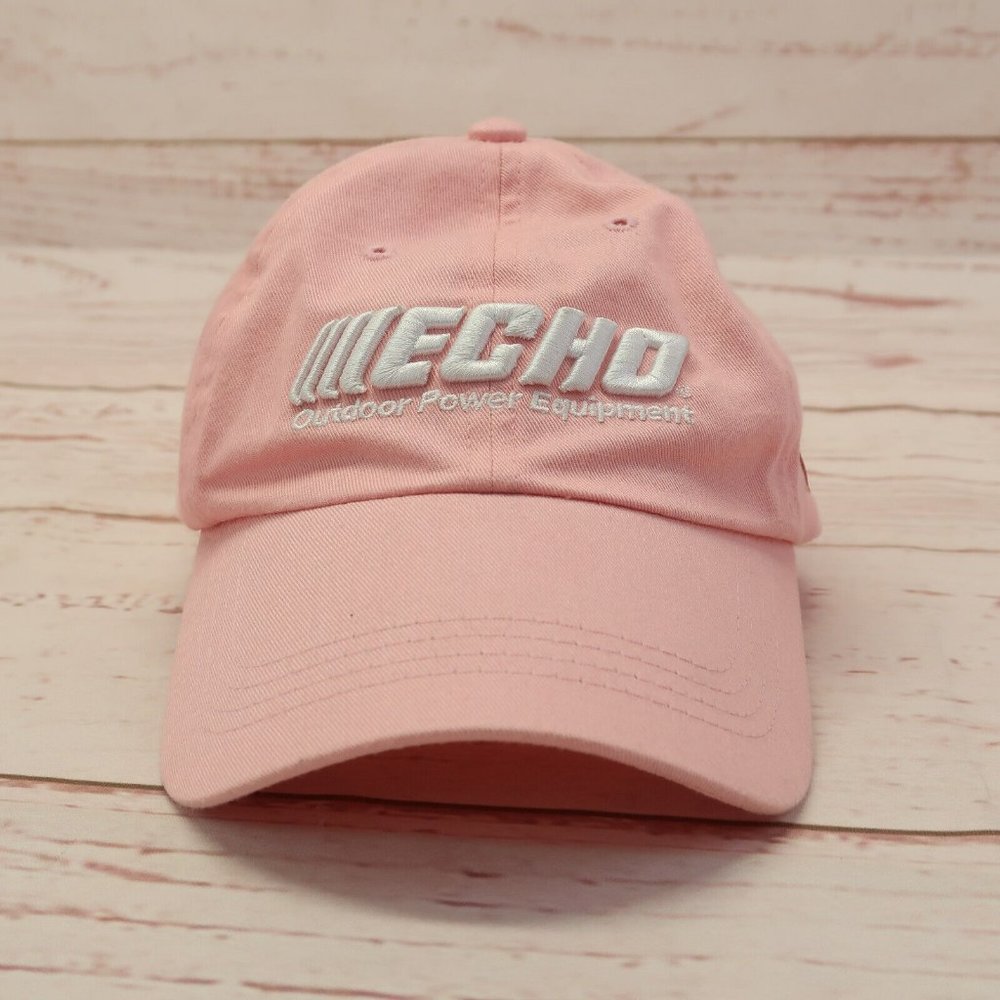 ECHO Pink Hat Cap Adjustable Hit Wear Breast Cancer Cotton Lightweight One Size